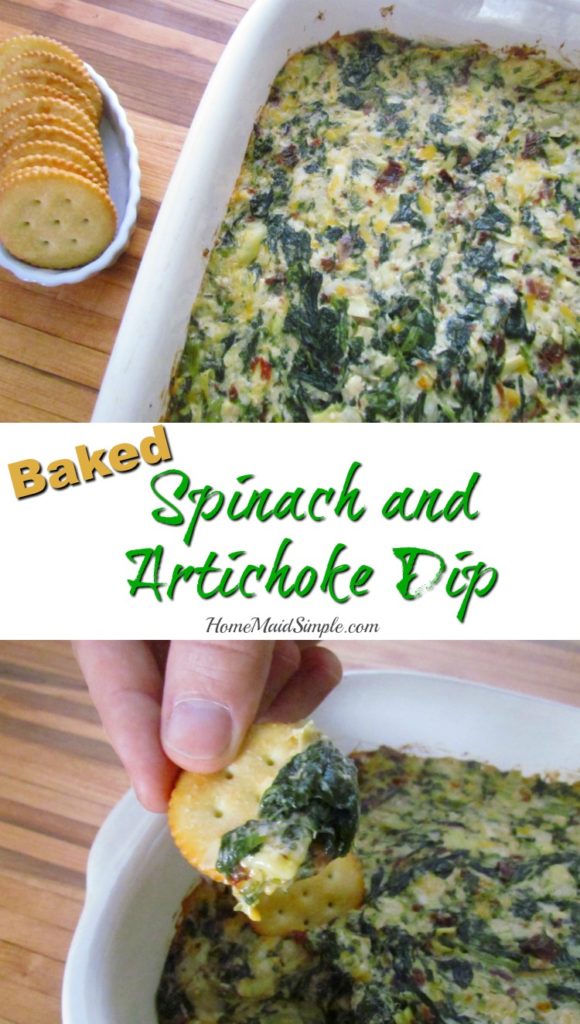 Baked Spinach and Artichoke Dip | Home Maid Simple